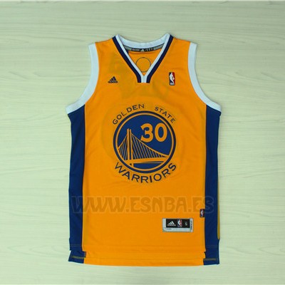 Camiseta Golden State Warriors Stephen Curry #30 Amarillo